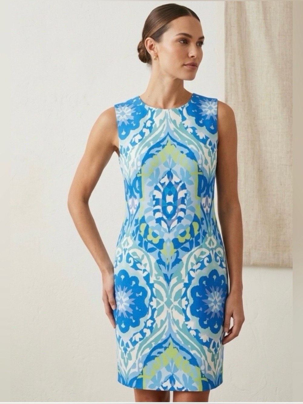 J. McLaughlin Belinda Sleeveless Multicolor Sheath Dress